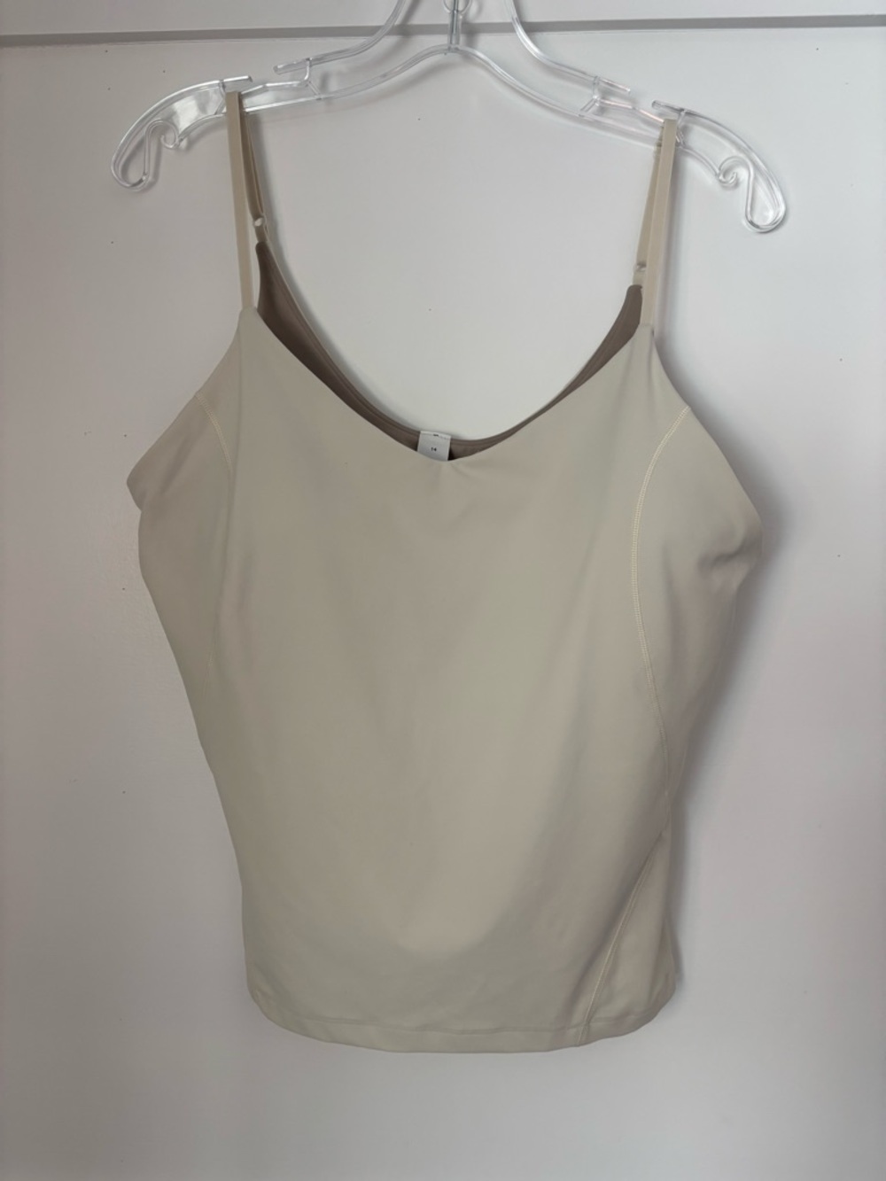 lululemon athletica Cream Spaghetti Strap top size 14 - Picture 1 of 4